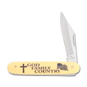 Frost Cutlery God Family Country Novelty Knife Stainless Steel Blade Composition Handle