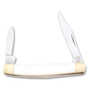 Hen & Rooster Mother of Pearl Pen Knife Stainless Steel Blades