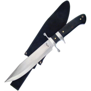 Frost 18316BPW Bowie Knife with Black Pakkawood Handle