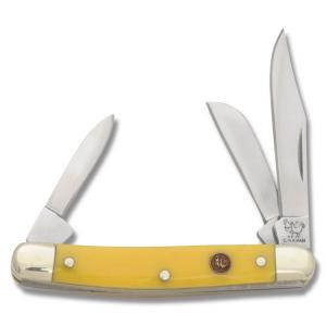 Hen and Rooster Yellow Composition Mini Stockman Stainless Steel Blades