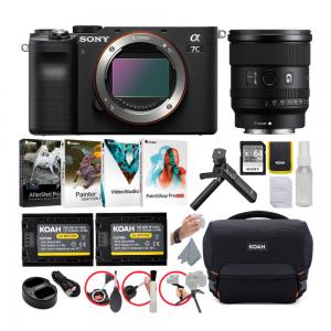 Sony Alpha a7C Full-Frame Compact Mirrorless Camera (Black) Bundle with FE 20mm f/1.8 G Lens