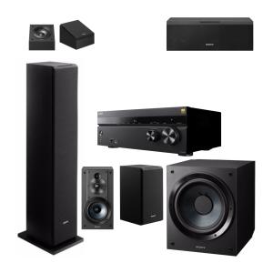 Sony Str-AN1000 7.2 Channel 8K Av Receiver With Dolby Atmos, DTS:X and Speakers Bundle in Black