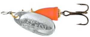 Blue Fox Classic Vibrax Spinner, 3/16 oz Silver/Fluorescent Red Painted, 60-20-113