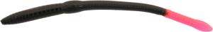 Creme Lures Scoundrel Soft Plastic Worm, 6in, Un-Rigged Black Firetail 12/Pack, 187-99