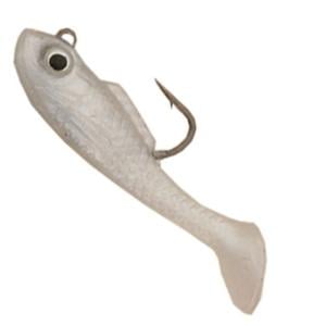 Creme Lures Spoiler Shad Bait w/Spiner, Pearl, 1.5in, SSB102S