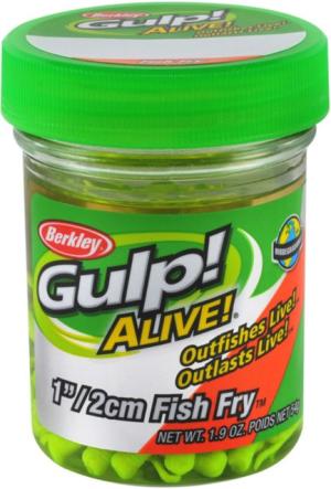 Berkley Gulp! Alive! Fish Fry, 1in. Bait, Chartreuse 176790