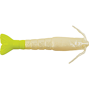 Berkley 1240007 Gulp! Shrimp Soft Bait 3" Length, Root Beer Gold/Chartreuse, Per 6