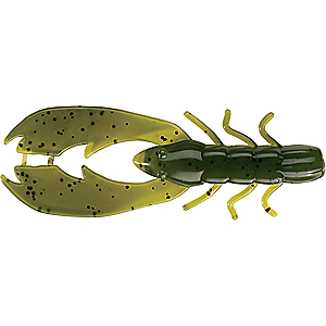 Berkley 1307360 Powerbait Chigger Craw Soft Bait 3" Length, Black Blue Fleck, Per 10