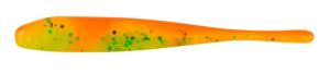Berkley PowerBait Pro Twitchtail Minnow Soft Bait, 3in / 8cm, Chartreuse Black Fleck-Orange, PBBTW3-CBFO