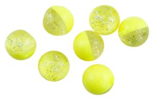 Berkley PowerBait Power Clear Eggs Floating Soft Bait, Original Scent, Clear Silver-Fl. Yellow, PEFM-CSFY