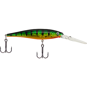 Berkley 1341405 Flicker Minnow Pro Slick Hard Bait 3" Length, 14'-17' Swimming Depth, 2 Hooks, Slick Purple Bengal, Per 1