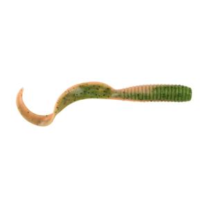 Berkley Gulp! Alive! Saltwater Grub Soft Bait, Saltwater, 6in / 15cm, Lime Tiger Glow, GASPG6-LTG