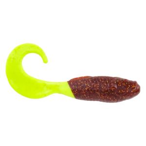 Berkley Gulp Swimming Mullet Swimbaits, 10, 4in, Root Beer Gold/Chartreuse, GSSM4-RBGC