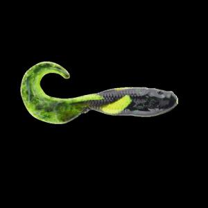 Berkley Gulp! Saltwater Swimming Mullet Soft Bait, Saltwater, 4in / 10cm, Black Chartreuse Fuze, GSSM4-BCFZ