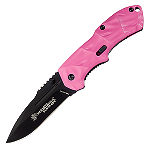 Smith & Wesson by BTI Tools SWBLOP3SMPCP Black Ops 3 Pink, Mini, Assisted Liner Lock, Clam