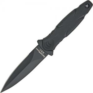 Smith & Wesson SWHRT3BF 7.5in High Carbon S.S. Full Tang Fixed Blade Knife with 3.5in False Edge Blade and TPR Handle for Outdoor, Tactical, Survival and EDC