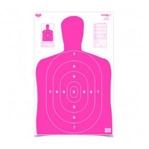 Birchwood Casey BC27 Pink Eze-Scorer Paper Silhouette Target 23x35 Inch 100 Per Case, BC-37040