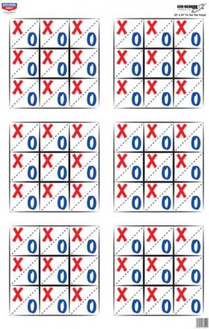 Birchwood Casey Eze-Scorer Paper Game Target Tic Tac Toe 23x35 Inch 100 Per Package, BC-37049