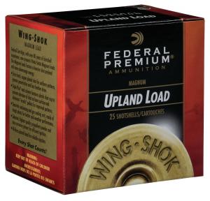 Federal Premium Wing-Shok Upland 12 GA 2.75 Inch 1 1/8 oz #6 Copper Plated Lead Shot 25Rds