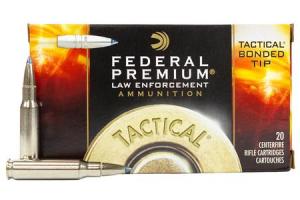 FEDERAL AMMUNITION 308 Win 168 gr Bonded Tip Tactical Police Trade Ammo 20/Box