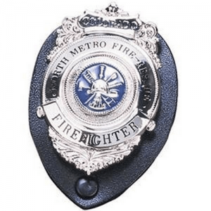 CLIP-ON BADGE HOLDER SHIELD