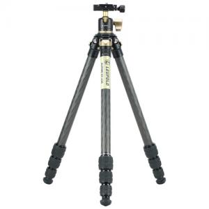 Leupold 180380 Alpine CF-425 Tripod Kit Black w/Gold Accents Carbon Fiber 5-58"