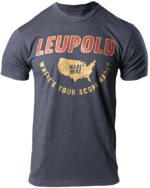 Leupold Made Here Tee - Mens, Charcoal Heather, Extra Large, 180430