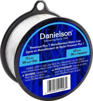 Danielson Plus 7 Mono Nylon Line 15 lb, Clear, 418C-15