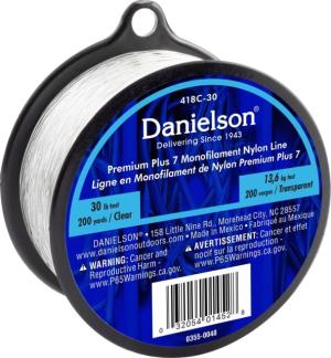 Danielson Plus 7 Mono Nylon Line 30 lb, Clear, 418C-30