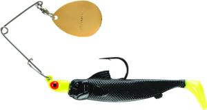 Bomber Drumbeater Spinnerbait, 1/4oz, Chart/Black Chart Tail, BSWDB216