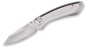 BUCK KNIVES Sovereign Folding Knife 3.225" Modified Clip Point Blade | Stainless Steel Handles