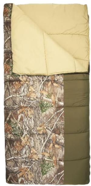 Slumberjack Middle Fork Sleeping Bag, 20/30 Degrees, Realtree Edge, Long, 51735220RTE