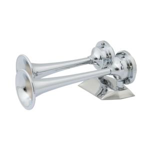 Marinco Chrome Plated Dual Trumpet Mini Air Horn 12V, 10108