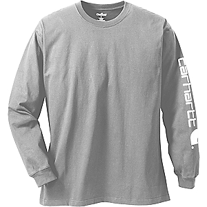 Carhartt Men's Graphic Long-Sleeve T-Shirt Regular (Adult) - Heather Gray