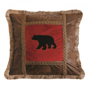 Carstens Applique Bear Pillow 18 inchx18 inch