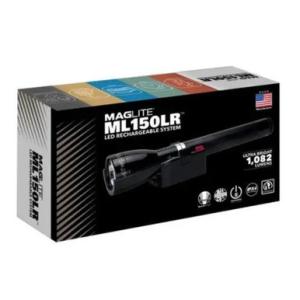 ML150LRS Flashlight, LiFePO4 Battery, Charging Cradle, 12v Car Adapter, 120