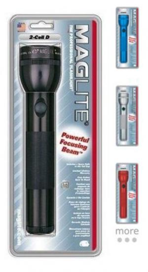 MagLite Two D Cell Flashlight - Blister Pack, Blue S2D116