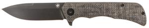Templar Knife PFMBK321 Paladin 3.27" Folding Drop Point Plain Black Powder Coated D2 Steel Blade, 4.40" Black Micarta Handle Includes Pocket Clip