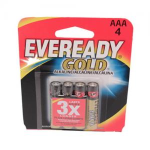 Eveready battery alkaline AAA 4pk a92bp-4 (039800030078)