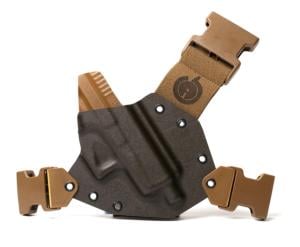 GunfightersINC Kenai Chest Holster, 1911Government, MAS Grey/Coyote, Coyote Harness, Right Hand, KN-1911G-040221