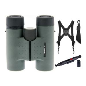 Kowa 10x33 Prominar XD Camera Lens Roof Prism Binoculars with Harness and Camera Lens Pen in Green