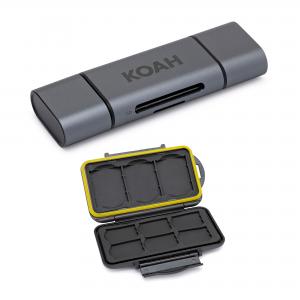 Kodak 16GB Class 10 UHS-I U1 SDHC Memory Card (5-Pack) Bundle with OTG Dual-Slot SD Card Reader