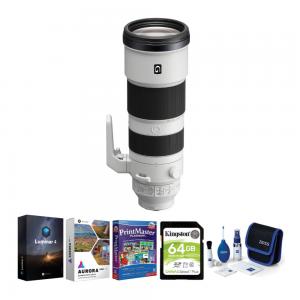 Sony FE 200-600mm f/5.6-6.3 G OSS Super Telephoto Zoom Lens with Software Suite and Accessory Bundle