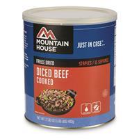 Mountain House Emergency Food Freeze-Dried Diced Beef, 15 Servings