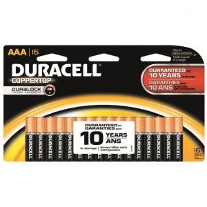 Duracell Coppertop Battery, AAA 16 pk., MN2400B16Z16