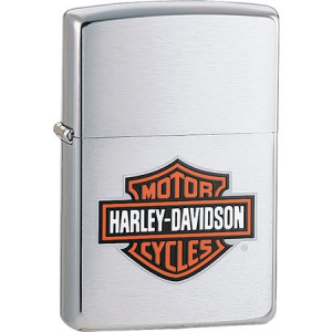 Zippo Lighters 13252 Harley Davidson Bar & Shield Logo Zippo Lighter with Brushed Chrome Finish