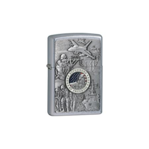 Zippo Lighters 24457 Joined Forces Emblem with Street Chrome Finish