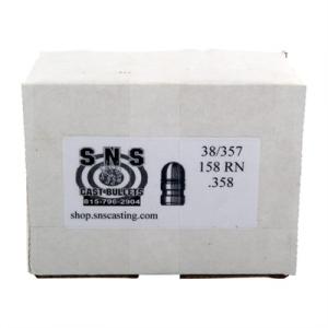 SNS Cast Bullets Lead Projectiles .38 Cal 158-Grain 500-Count RN