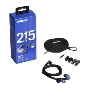 Shure SE215 Sound Isolating Earphones with 37dB Noise Cancellation and 3.5 mm Audio Cable in Purple