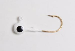 Betts Spin Jighead, 1/8 oz, White/Black Eye, 10/Pack, 723-10-61